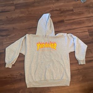 Thrasher Grey Hoodie Large NWOT never worn perfect condition